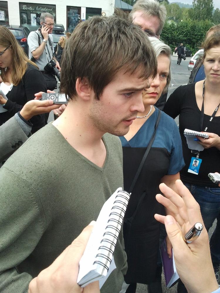 Øjenvidne. 22-årige Thorbjørn Vereide var tæt på at blive et af morderens ofre på den norske ø Utøya. 