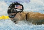 hurtigst. I semifinalerne i 100 meter butterfly var amerikaneren Dana Vollmer den hurtigste. 