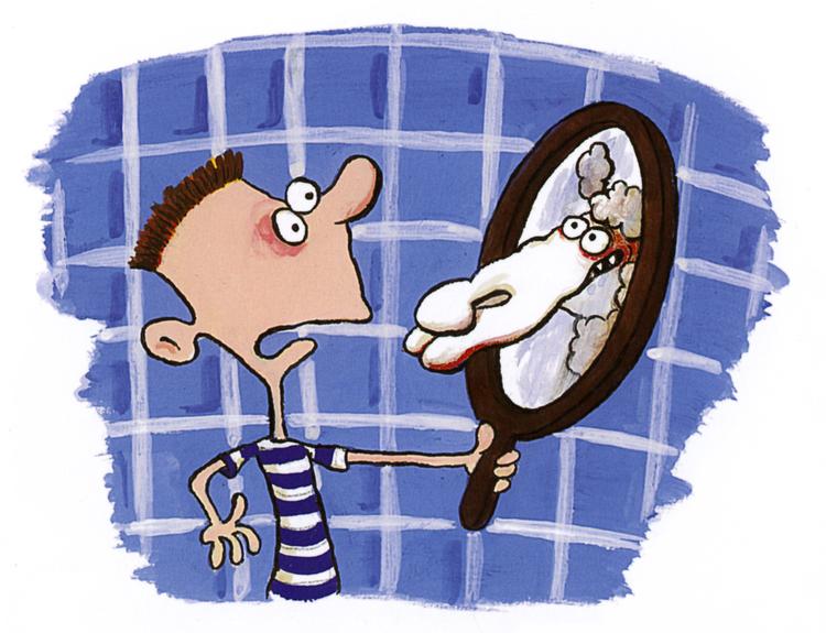 FÅRESYGE. Den eneste formildende omstændighed ved 'Hvad fejler jeg?' er Bo Odgaards fine streg. Her finder man al den humor og poesi, som bogen i øvrigt savner. Illustration fra bogen: Bo Odgaard 