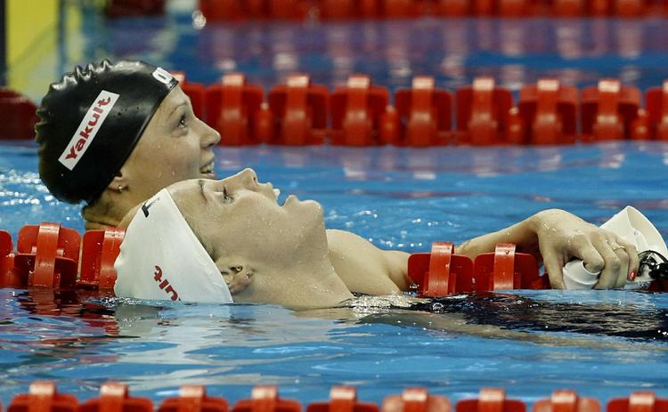 FÆRDIG. En sjetteplads i 50 meter fri var Jeanette Ottesen sådan lidt ligeglad med, da hun så, hvor hurtigt de andre svømmede. 