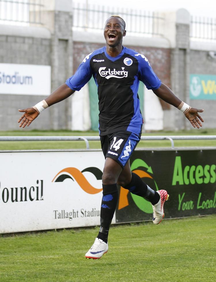 Mål. Dame N'Doye var på pletten for FCK i 1. halvleg. 