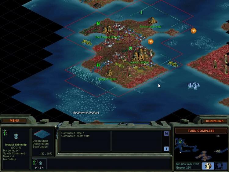Episk I udgangspunkt minder Alpha Centauri rigtig meget om Civilization, men spillet er mere komplekst og rummer en filosofisk terminologi, der minder om Frank Herberts Dune. 