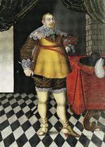 Svensken. Gustav II Adolf (1594-1632) i den lutheranske symbolske farve gul. Den nye sverigeshistorie er fortjent blevet en succes i hjemlandet, og historien om vores storebror bør vække danskernes interesse.