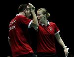 videre. En stærk indsats sendte Joakim Fischer og Christinna Pedersen i VM-kvartfinalen. 