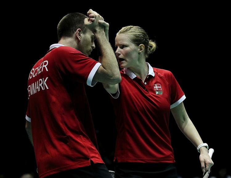 videre. En stærk indsats sendte Joakim Fischer og Christinna Pedersen i VM-kvartfinalen. 