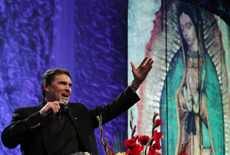 Optakt. Rick Perry spås gode chancer i kampen om at blive republikanernes præsidentkandidat i 2012. 