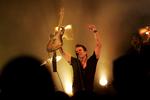 Rullesten. Michael Falch holder stædigt fast i rocken, der har det svært på verdensplan og ikke fik det bedre i bøgeskoven i torsdags. 