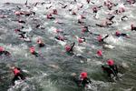 Lagunesvømning. Mere end 2.000 deltagere begyndte deres triatlon fra Amager Strand. 