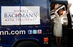 OPBAKNING. Et prøvevalg i Iowa afslører stor støtte til Michele Bachmann i de republikanske politikeres kapløb om at få lov at stille op som partiets præsidentkandidat. 