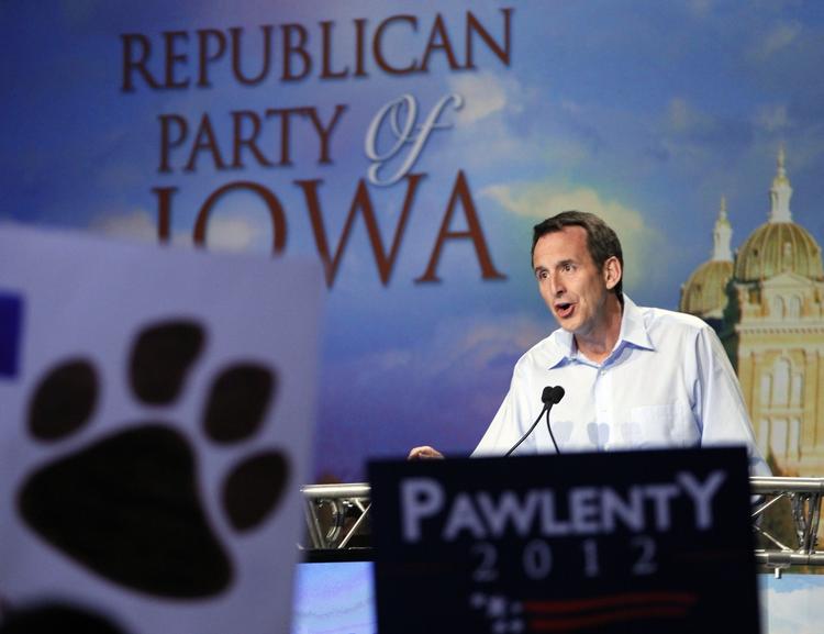 SLAGEN. Tim Pawlenty erkender, at han ikke kan få fodfæste i kapløbet mellem de republikanske politikere, der vil være partiets præsidentkandidat. 