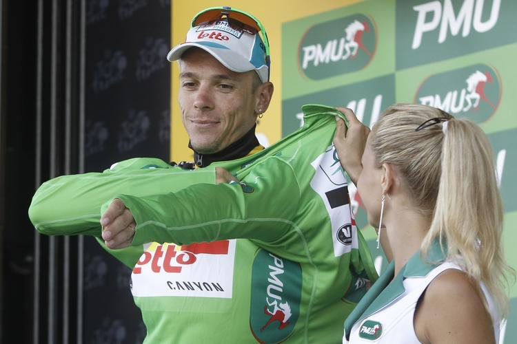 tempomester. Philippe Gilbert iklædes her sprinternes førertrøje efter Tour de Frances sjette etape. Nu er han også belgisk mester i enkeltstart. 