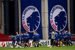 sejrskrav. Det nye FC København trænede i aftes på hjemmebanen i Parken før aftenens første dyst om de attraktive billetter til Champions League-gruppespillet. Foto: Thomas Sjørup/Polfoto 