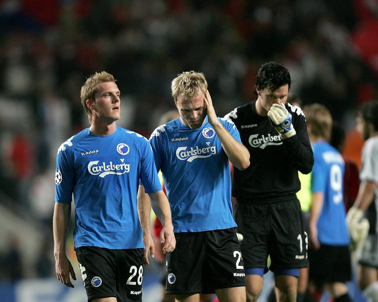udlængsel. I lighed med Lars Jacobsen og Jesper Christensen vil Martin Bergvold (tv.) gerne prøve noget andet end FCK. 