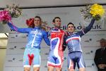 fremgang. I søndags blev Sacha Modolo (tv.) besejret af Mark Cavendish i London (med franskmanden Samuel Dumoulin som nummer), men hjemme i Italien blev det til endnu en sejr. 