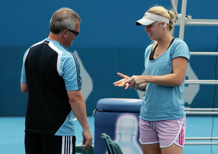 Rådgiver. Piotr Wozniacki er ikke længere træner for sin datter, men han har fortsat tænkt sig at rejse med hende rundt. 