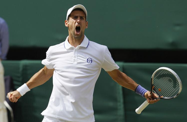 Verdensetter. Novak Djokovic har spillet sig til semifinalerne med en sejr over Gael Monfils. 