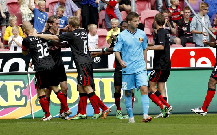 dobbelt. Begge FC Midtjyllands mål blev scoret af hollænderen  Tim Janssen. 