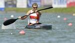29-årige Henriette Engel var langt efter tyske Nicole Reinhard (billedet), der vandt sprintdistancen i 500 meter kajak. 