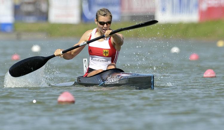 29-årige Henriette Engel var langt efter tyske Nicole Reinhard (billedet), der vandt sprintdistancen i 500 meter kajak. 