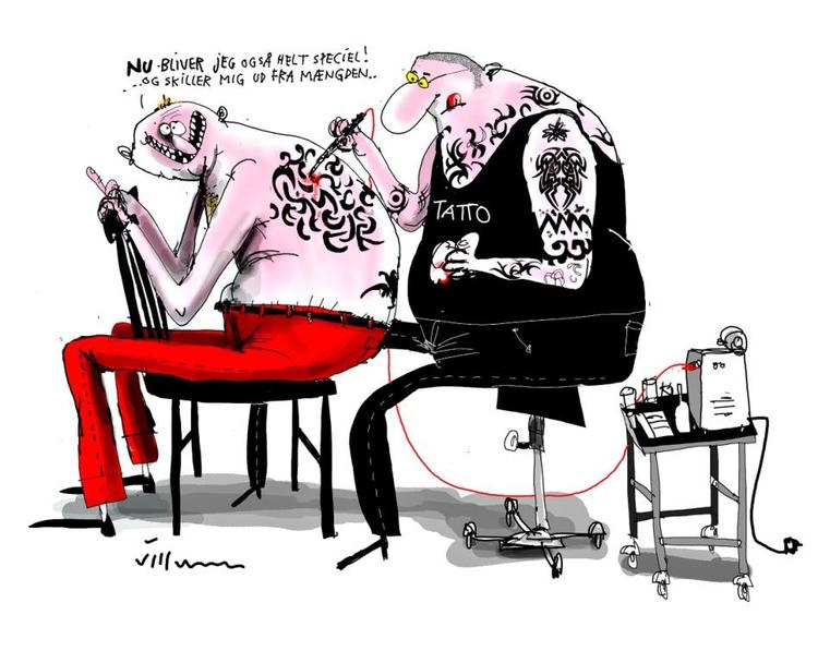 Tegning: Jørn Villumsen. 