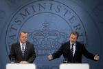 Værsgo'. Lars og Lars - Løkke og Barfoed - ved fremlæggelsen af regeringens vækstplan i dag. 