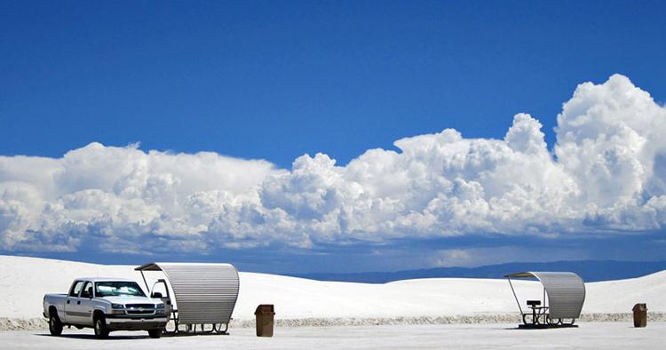 EVENTYRLIGT. White Sands-ørkenen i det sydlige New Mexico. 