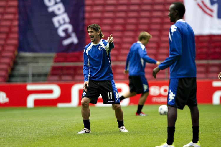 kampklar. FCK's César Santin var ikke med i første opgør mod Plzen, men han kan meget vel få spilletid i aften. Foto: Thomas Sjørup/Polfoto 