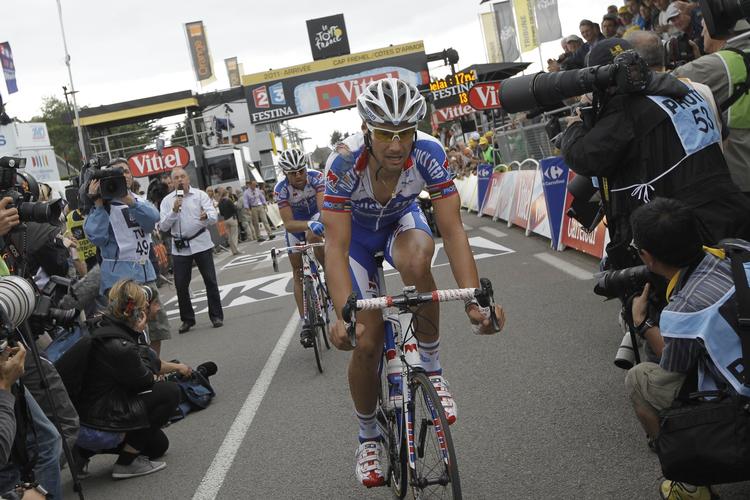 hedeslag. Tom Boonen kom komme i spil til en etapesejr i dagens Vuelta-etape, der tilgodeser sprinterholdene. 