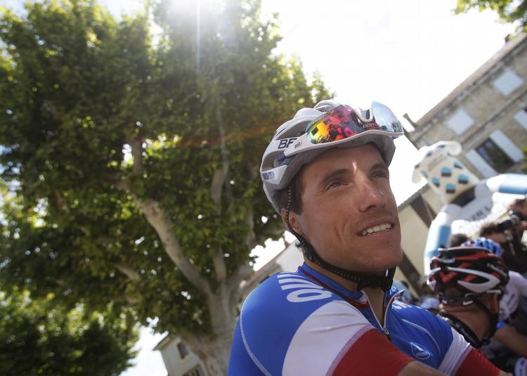 kritik. Den franske mester, Sylvain Chavanel, fører Vueltaen, men han var ikke tilfreds med finalen på gårsdagens etape. 