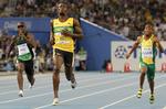 suveræn. Usain Bolt løb kun igennem på de første 90 meter, men det var nok til sejr. 