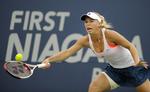 Triumf. Caroline Wozniacki vandt finalen ved WTA-turneringen i New Haven for andet år i træk. 