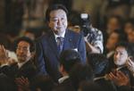 Vinder. Noda fik et stort bifald efter afstemningen i Japans Demokratiske Parti til morgen. 