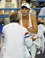 Team. Piotr Wozniacki assisterede med gode råd under turneringssejren i New Haven i sidste uge. 