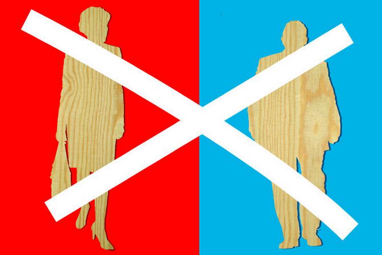 Forenkling. Flere danske medier gjorde fra starten valget til en sag mellem rød og blå blok. Her et udsnit fra Politikens forside lørdag. Illustration: Tomas Østergren 