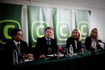 Fokus. De konservative med partiformand Lars Barfoed i spidsen (to fra venstre) får masser af opmærksomhed i valgkampen. 