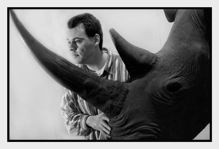 Næse. Per Christiansen, forskningsadjunkt Zoologisk Museum. Fotograferet ved det hvide næsehorn på Zoologisk Museum (arkivfoto) 