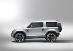 Fornyelsen. Den klassiske Land Rover Defender bliver om nogle år afløst af denne model. Forvent stadig fremragende terrænegenskaber. 