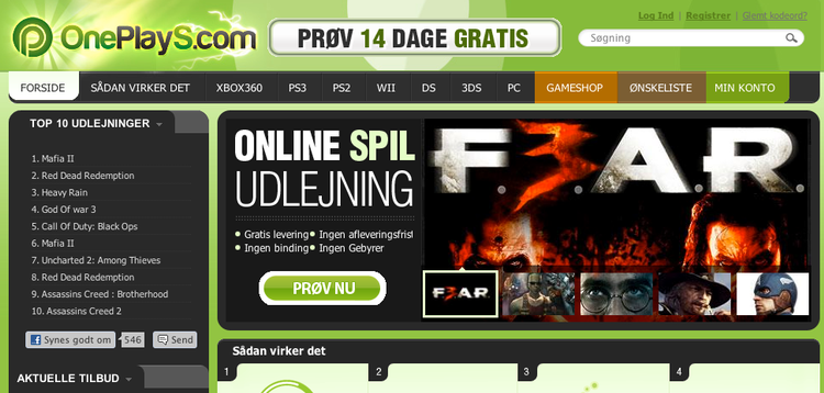 Flere nye online-butikker tilbyder udlejning af spil - bl.a. den danske OnePlays, der dækker alle spillekonsoller på markedet. 