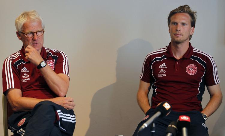 MAKKERPAR. Christian Poulsen vil inden længe atter være at finde ved Morten Olsens side som anfører på landsholdet. 