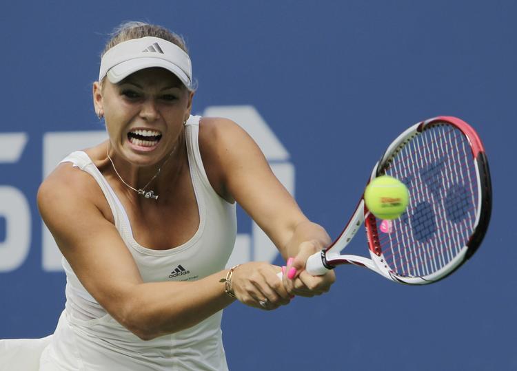 Vinder. Wozniacki måtte kæmpe hårdt for sine servepartier. 