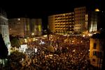 Protest. Tusindvis af demonstranter på gaden i Jerusalem. 