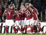 Jubel. Bendtner efter scoringen til 2-0. 