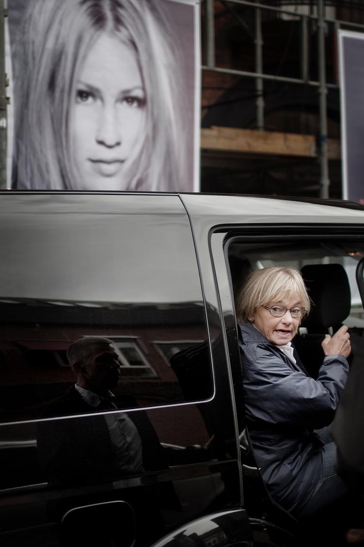 Turné. Pia Kjærsgaard førte i går valgkamp i Hellerup inden debatten på DR2. 