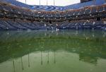 lukket. Arthur Ashe Stadium står under vand. 