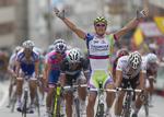 Vinder. 21-årige Peter Sagan (Liquigas) susede over stregen til sin anden triumf i den spanske rundtur. 
