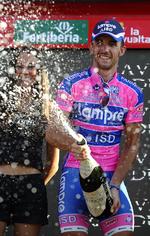 ETAPEVINDER. Francesco Gavazzi fra Lampre vandt 18. etape af Vuelta a Espana. 