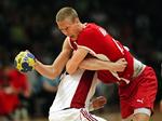 Komet. Nikolaj Markussen (her i landsholdsdragten) deltog i søndags i den spanske Super Cup, hvor Atletico Madrid besejrede Barcelona 33-26, og danskerenimponerede med seks scoringer. 
