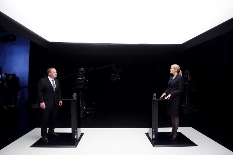 Studie. Løkke vs. Thorning i DR's tv-studie. 