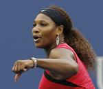 Taber. Serena Williams, der ingen problemer havde med at slå Caroline Wozniacki i semifinalen, kunne ikke stille meget op i finalen. 