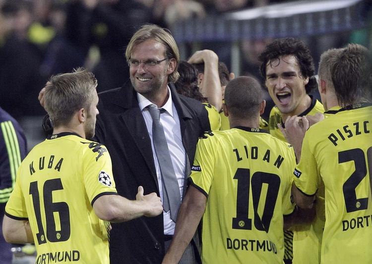 Glæde. Arsenal måtte nøjes med 1-1 i Dortmund i gruppe F. 